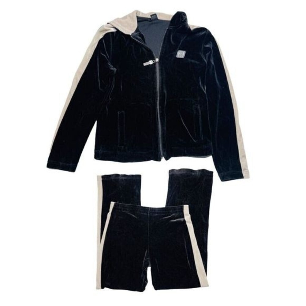 GUESS Vintage Velvet Tracksuit Set Medium Top Small Bottom 